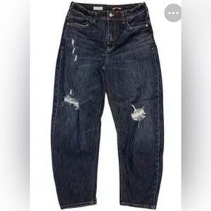 PILCRO Anthropologie Women's Distressed “Bow Boyfriend” Jeans